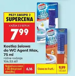 Biedronka Kostka żelowa do WC Agent Max, 75 ml oferta