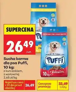 Biedronka Sucha karma dla psa Puffi, 10 kg oferta