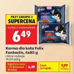 Biedronka Karma dla kota Felix Fantastic 4x85 g oferta