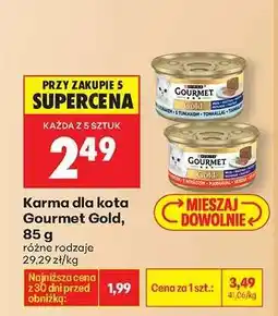 Biedronka Karma dla kota Gourmet Gold, 85 g oferta