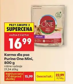 Biedronka Karma dla psa Purina One Mini 800 g oferta