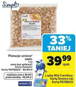 Carrefour Pistacje solone SIMPL oferta