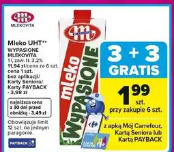 Carrefour Mleko 3.2% Mlekovita Wypasione oferta