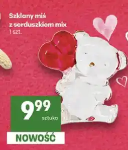 Delikatesy Centrum Szklany miś z serduszkiem mix oferta