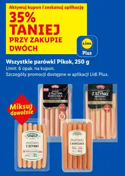 Lidl Pikok parówki z filetem kurczaka premium oferta