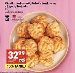 Delikatesy Centrum Ciastka: Kokosanki, Rożek z truskawką, z jagodą Trojan oferta