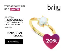 Briju Biżuteria pierścionek złoto, brylanty opal etiopski oferta