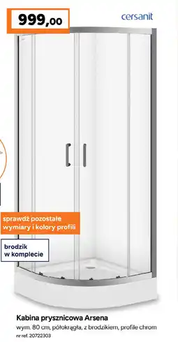Bricoman Kabina prysznicowa Arsena cersanit oferta