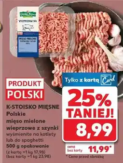 Kaufland Polskie mięso mielone wieprzowe z szynki oferta