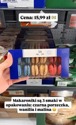 Biedronka Makaroniki Delice & Création - czarna porzeczka, wanilia, malina oferta