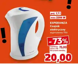 Kaufland Czajnik elektryczny Esperanza oferta
