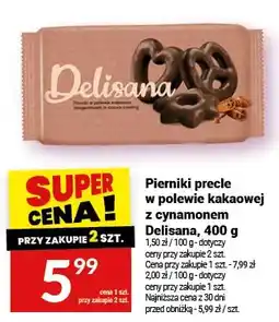 Twój Market Pierniki precle w polewie kakaowej z cynamonem Delisana oferta