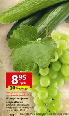 Auchan Winogrona jasne bezpestkowe oferta