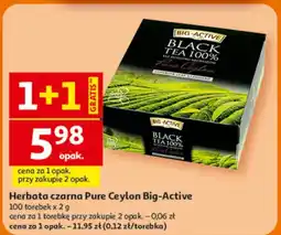 Auchan Herbata czarna Pure Ceylon Big-Active, 1+1 oferta