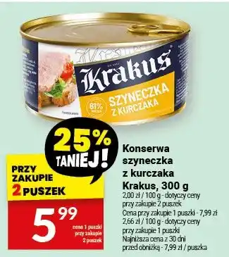 Twój Market Konserwa szyneczka z kurczaka Krakus oferta