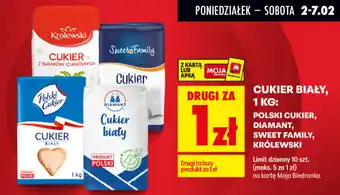 Biedronka Cukier biały 1 kg (Polski Cukier, Diamant, Sweet Family, Królewski) oferta