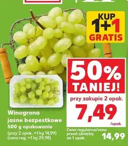 Kaufland Winogrona jasne bezpestkowe oferta