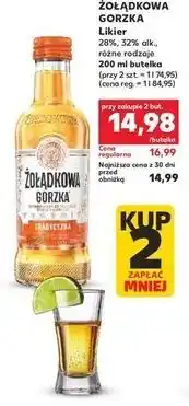 Kaufland ŻOŁĄDKOWA GORZKA Likier 200 ml butelka oferta