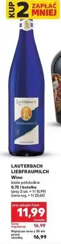Kaufland LAUTERBACH LIEBFRAUMILCH Wino białe półsłodkie 0,75 l butelka oferta