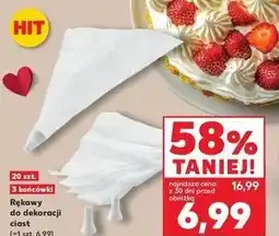 Kaufland Rękawy do dekoracji ciast (3 końcówki, 20 szt.) oferta
