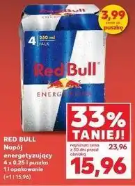 Kaufland RED BULL Napój energetyzujący 4 x 0,25 l puszka oferta