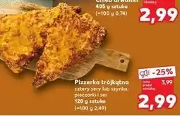 Kaufland Pizzerka trójkątna cztery sery lub szynka, pieczarki i ser oferta