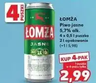 Kaufland Łomża Piwo Jasne 0,5l puszka 4-pak oferta