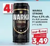 Kaufland Warka Strong 0,5l puszka 4-pak oferta