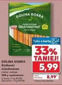 Kaufland Dolina Dobra Kiełbaski śniadaniowe różne rodzaje oferta