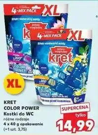 Kaufland Kret Color Power Kostki do WC (XL, 4x 40g) oferta
