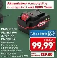 Kaufland Akumulator kompatybilny z narzędziami serii X20V Team PARKSIDE 20V oferta