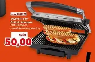 Switch On Grill do kanapek SPM 2200 A3 z powłoką nieprzywierającą