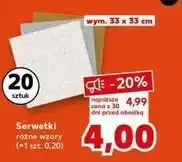 Kaufland Serwetki papierowe 33x33 cm 20 sztuk oferta