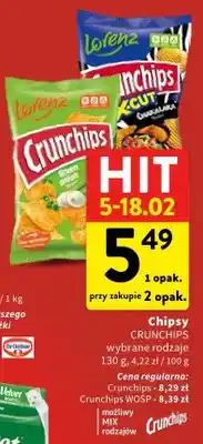 Intermarche Chipsy CRUNCHIPS wybrane rodzaje oferta
