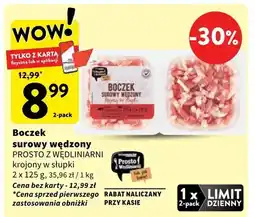 Intermarche Boczek surowy wędzony PROSTO Z WĘDZLIARNI krojony w słupki oferta
