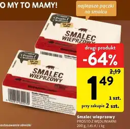 Intermarche Smalec wieprzowy PROSTO Z WĘDLINIARNI oferta