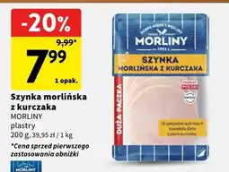 Intermarche Szynka morlińska z kurczaka MORLINY plastry oferta