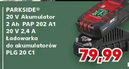 Kaufland PARKSIDE 20 V Akumulator 2 Ah PAP 202 A1 20 V 2,4 A Ładowarka do akumulatorów PLG 20 C1 oferta