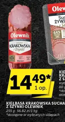 ABC Kiełbasa krakowska sucha z szynki Olewnik oferta