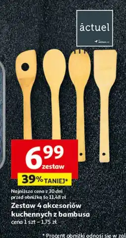 Auchan Zestaw akcesoriów kuchennych z bambusa Actuel oferta