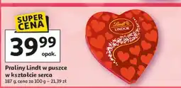 Auchan Praliny mleczne heart tin Lindt Lindor oferta