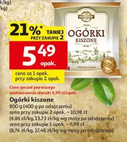 Auchan Ogórki kiszone Dominik oferta