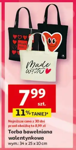 Auchan Torba bawełniana walentynkowa oferta