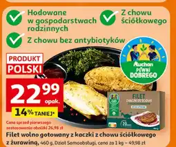 Auchan Filet z kaczki wolno gotowany sosem żurawinowym Auchan Pewni Dobrego oferta