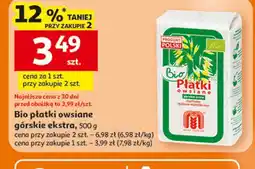 Auchan Płatki owsiane górskie bio Młyny Stoisław oferta