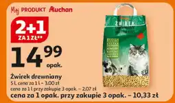 Auchan Żwirek drewniany zapach sosnowy Auchan Na Co Dzień (Logo Zielone) oferta