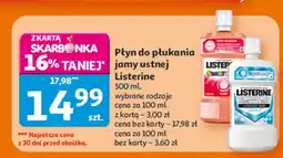 Auchan Płyn do płukania ust łagodny smak Listerine Advanced White oferta