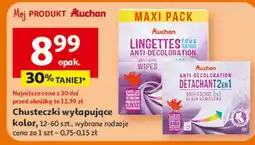 Auchan Chusteczki absorbujące kolor w praniu activ' clean Auchan Różnorodne (Logo Czerwone) oferta
