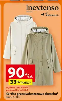 Auchan Kurtka przeciwdeszczowa damska s-xxl Inextenso By Auchan oferta