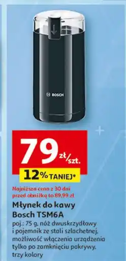 Auchan Młynek do kawy tsm6a Bosch oferta